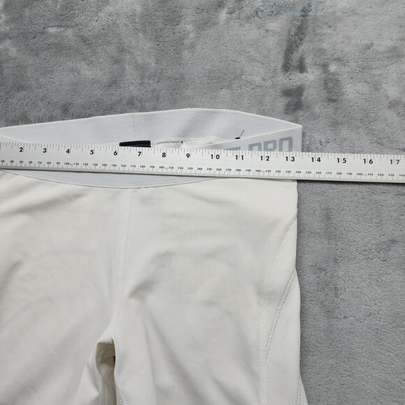 Nike Pro Shorts Womens M White Softball Sliding Shorts Padded Pull On Stretch - Picture 8 of 12